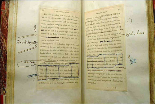 Dickens' hand-edited copy.