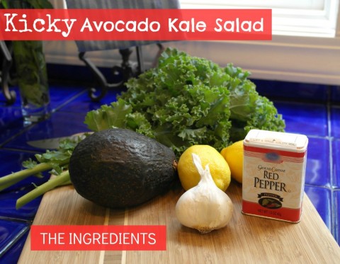 Kicky Avacado Kale Salad Ingredients