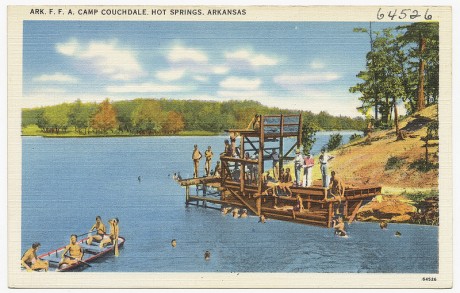 hot springs vintage postcard