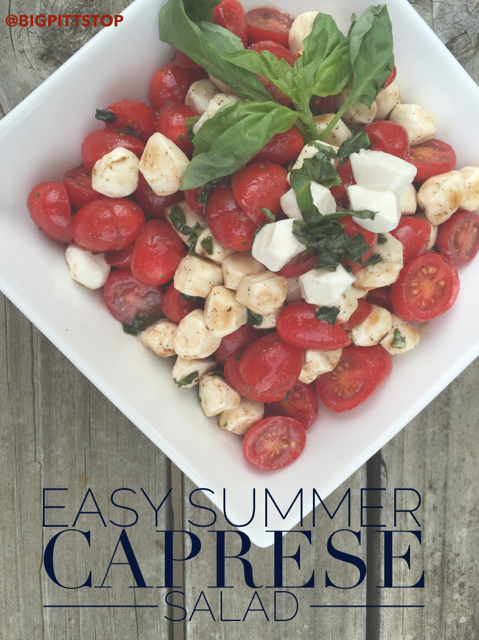 Easy Summer Caprese Salad with watermark