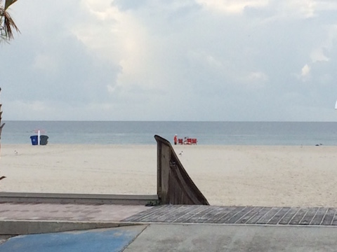 Gulf Shores at last. See that stairway to the beach?