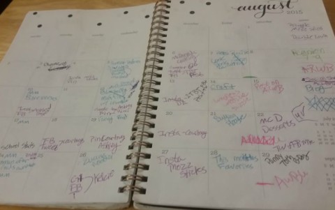 month view, notes planner