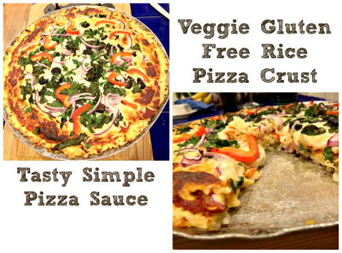 veggie gluten free rice pizza crust