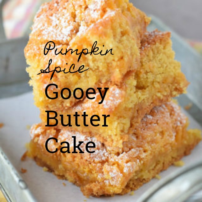Pumpkin Spice Gooey Butter Cake - The Adventures of Mel
