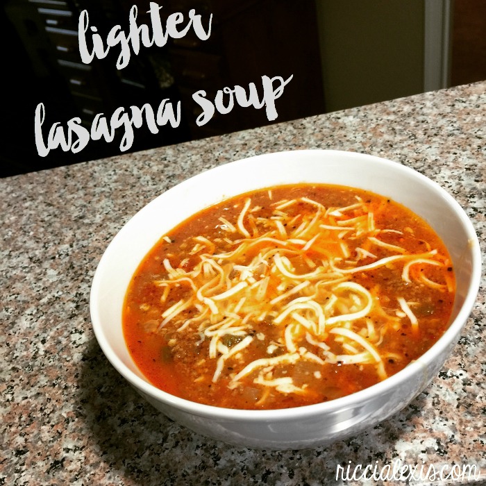 Lighter Lasagna Soup via Ricci Alexis