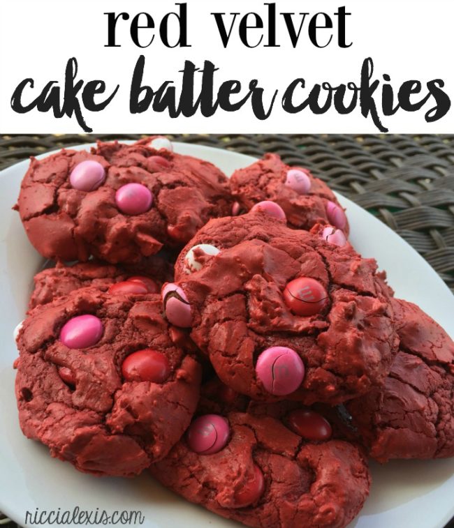 Red Velvet Cake Batter Cookies via Ricci Alexis
